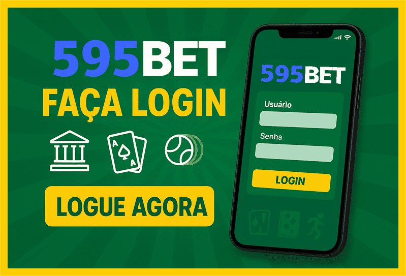 Imagem destacando login seguro na 595BET para novos usuários